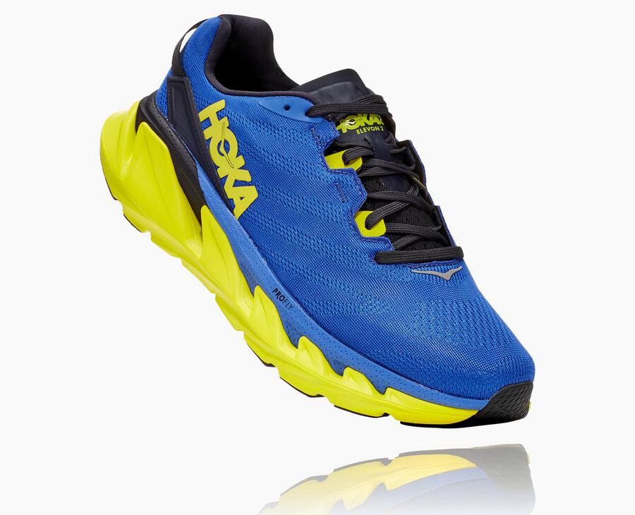 Hoka One One Elevon 2 Löparskor Herr - Blå/Gröna - JCDUZ-3162